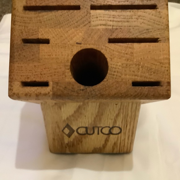 CUTCO Knife Block 10 Slot Solid Wood USA - Good Condition! - Picture 5 of 9